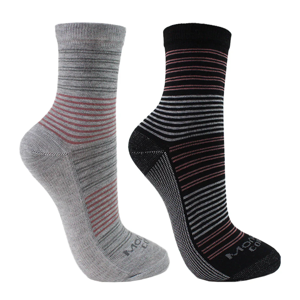 Calcetín Mujer 2 Pares Cobre Rayas Gris