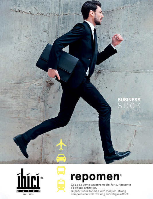Calcetin Repomen compresión graduada 16-20 mmhg Negro