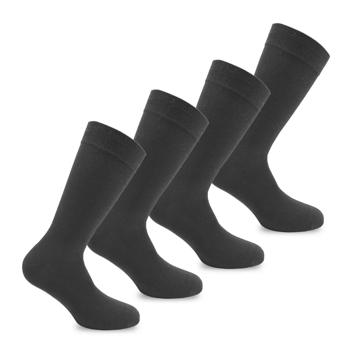 Calcetin Unisex 4 Pares Algodón Liso Marengo