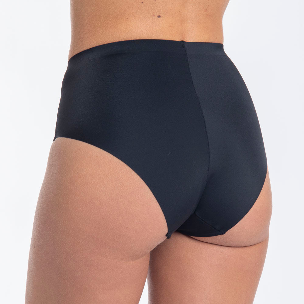 Calzon Mujer Cuadro Microfibra Corte Laser Negro