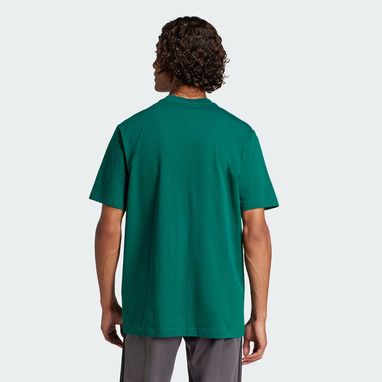Polera Hombre Essentials Small Logo de punto sencillo Collegiate Green
