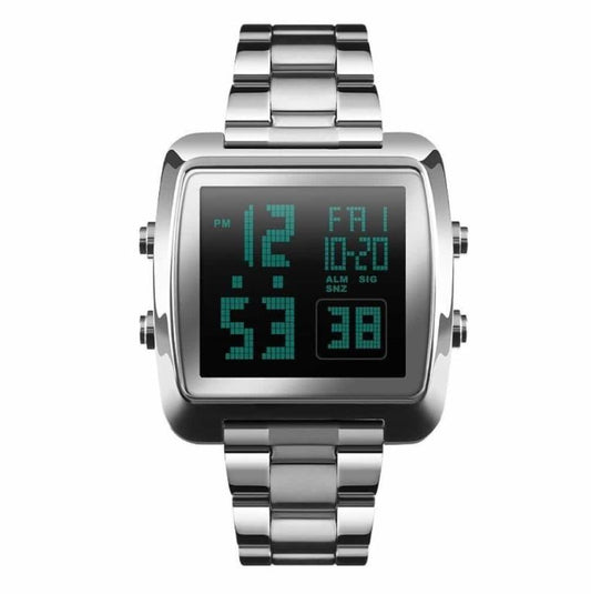 Reloj Hombre Skmei 1369 Pulsera de Metal Digital Plateado