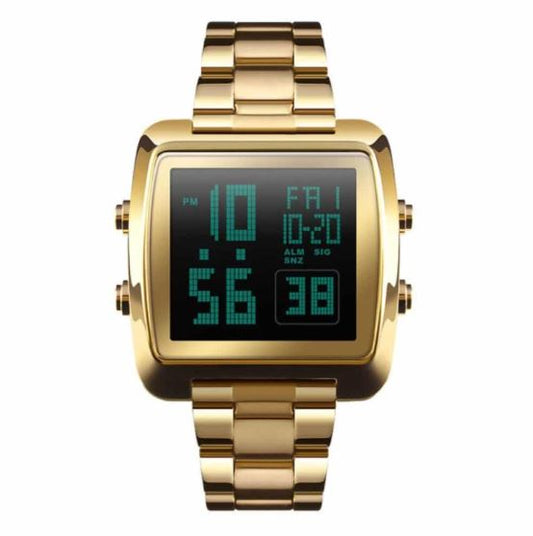 Reloj Hombre Skmei 1369 Pulsera de Metal Digital Oro