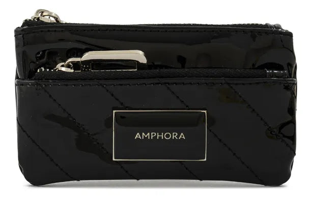 Monedero Mujer Doble Cierre Dean Pequeña Negro