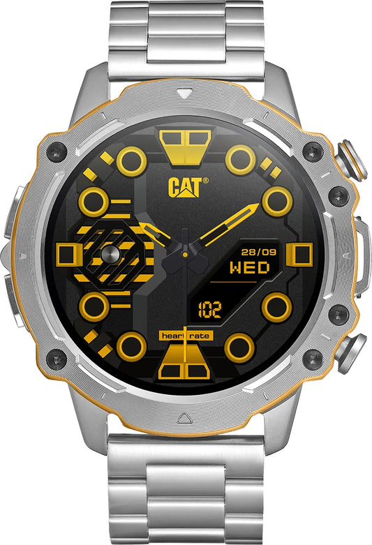 Smartwatch Hombre Caterpillar Con Malla Extra! E114011100 Silver Liso Silver Silver