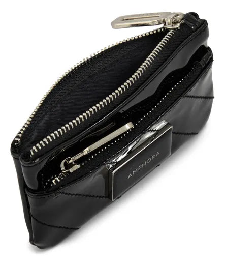 Monedero Mujer Doble Cierre Dean Pequeña Negro