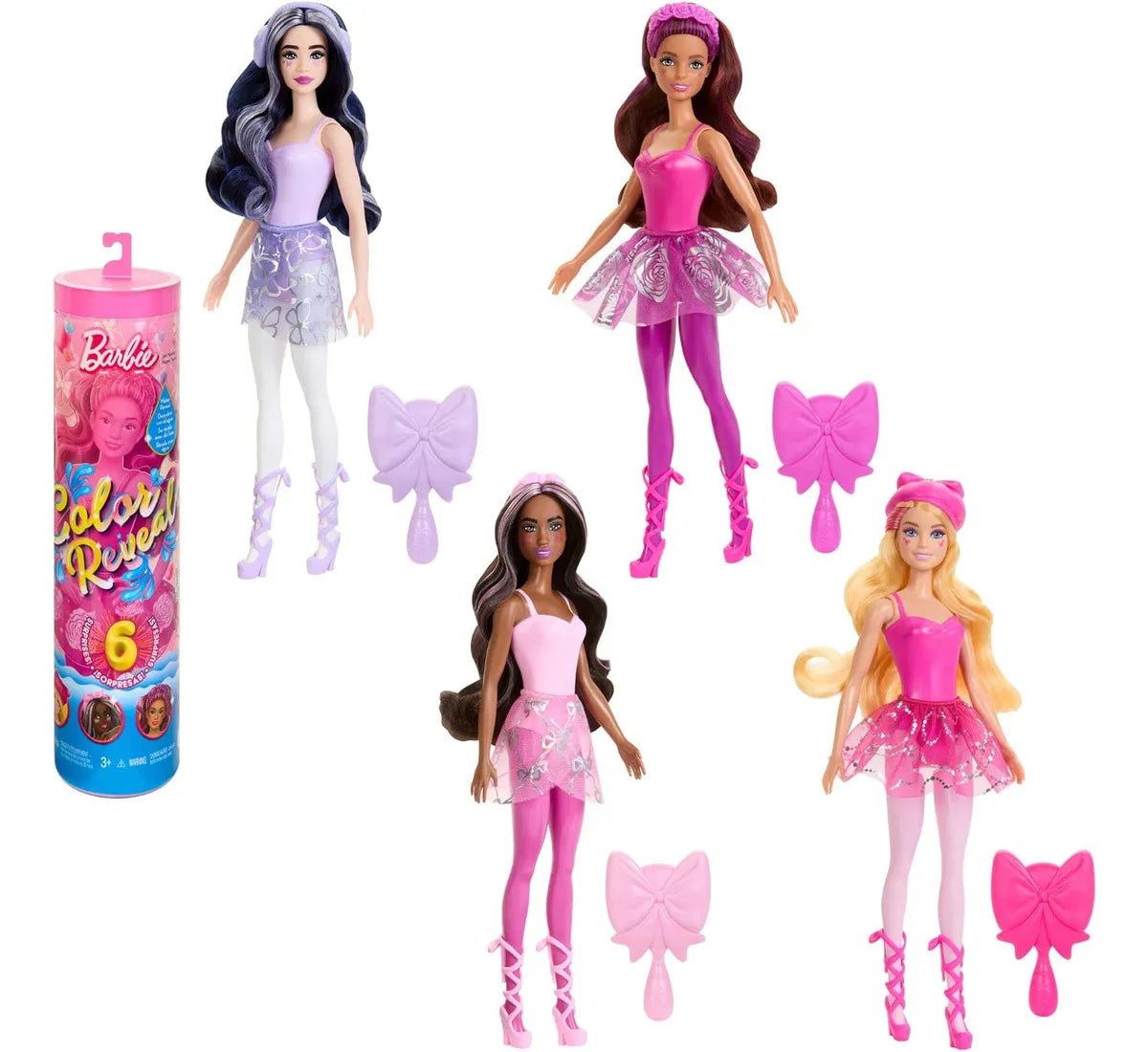 Muñeca Barbie Serie de ballet sorpresa de Color Reveal Ballerina