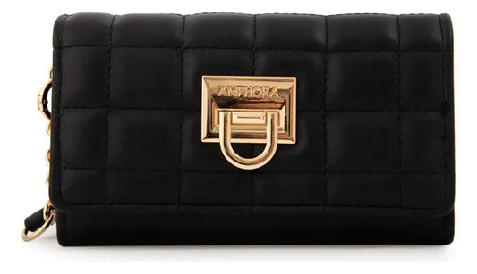 Billetera Mujer Mediana Grecia Negro