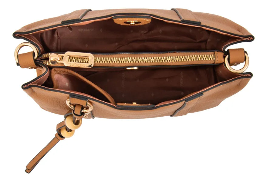 Cartera Mujer Bandolera Valeria Pequeña Camel