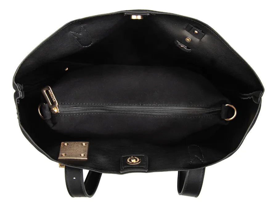 Cartera Mujer Dos Asas Brisy Grande Negro