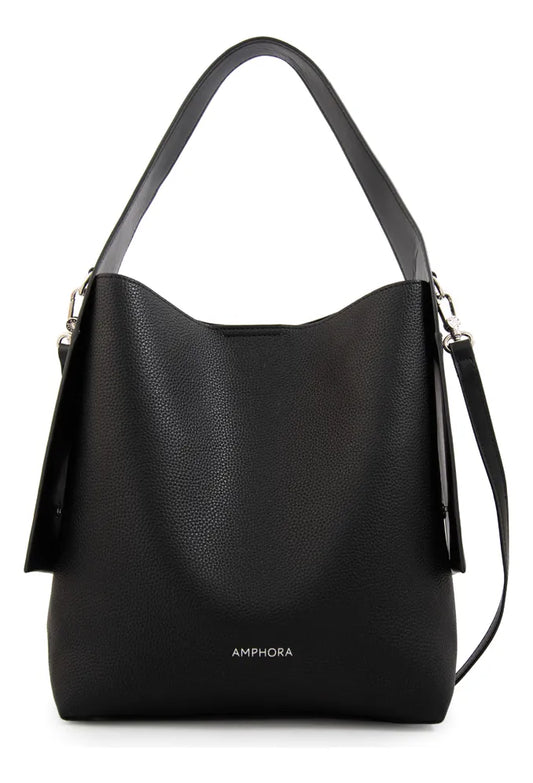 Cartera Mujer Corte Recto Iris Mediana Negro