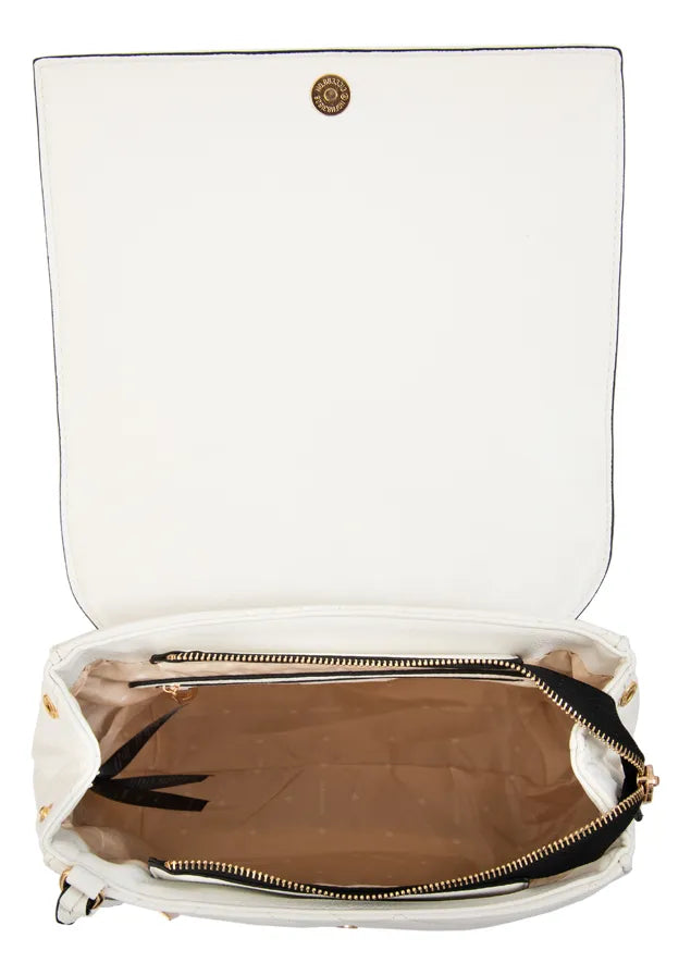 Mochila Mujer Con Tapa Anisa Mediana Blanco