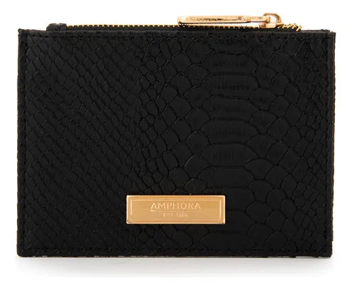 Monedero Mujer Rectangular Luisa Pequeña Negro