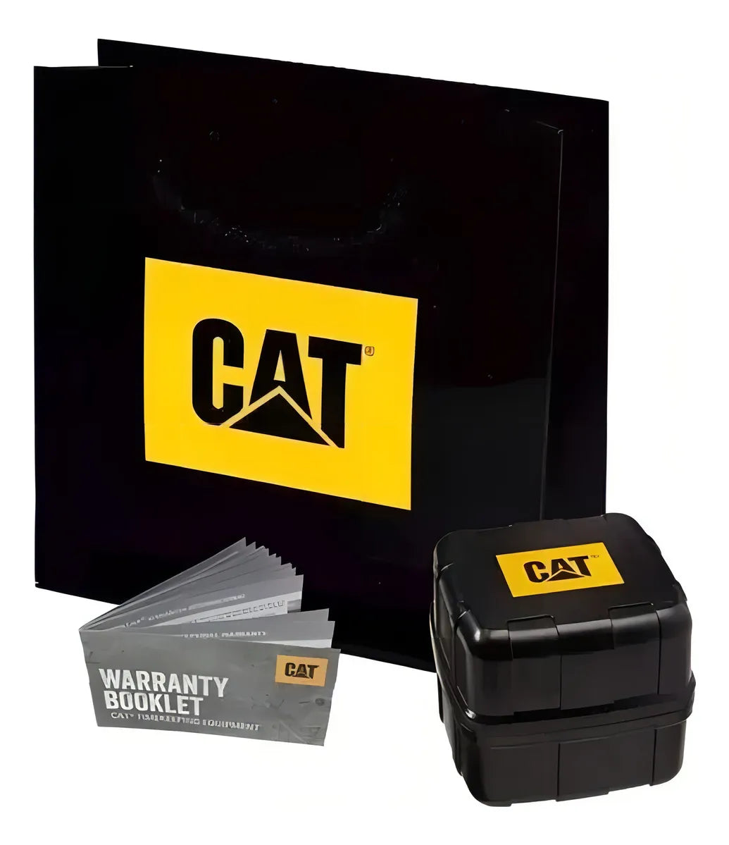 Reloj Hombre Caterpillar H-dial Sumergible Malla Acero Negra Qa.161 Color De La Malla Qa.161.16.137