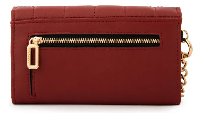 Billetera Mujer Mediana Grecia Rojo Oscuro