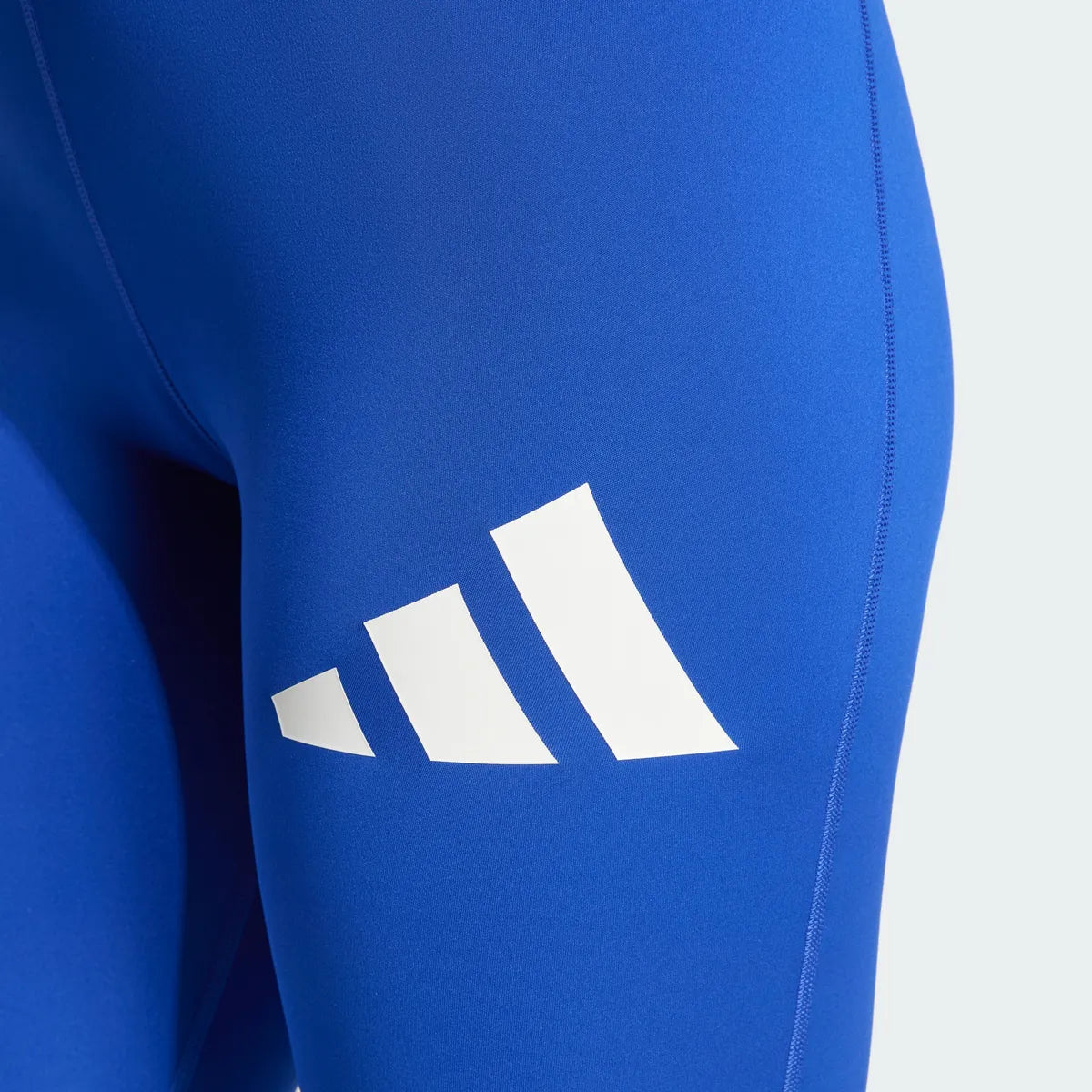 Calzas Mujer Largas Train Essentials Logo Grande Tiro Alto Azul