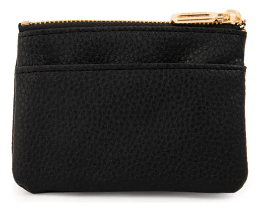 Monedero Mujer Con Bolsillo Frontal Pequeña Naty Negro
