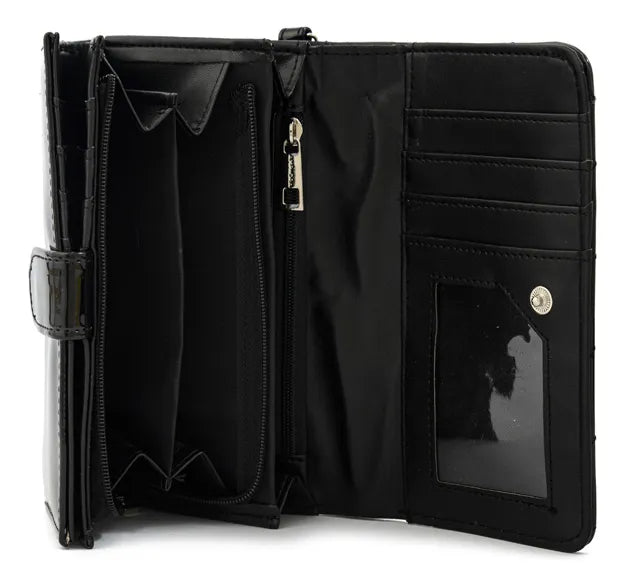 Billetera Mujer Acordeon Dean Mediana Negro