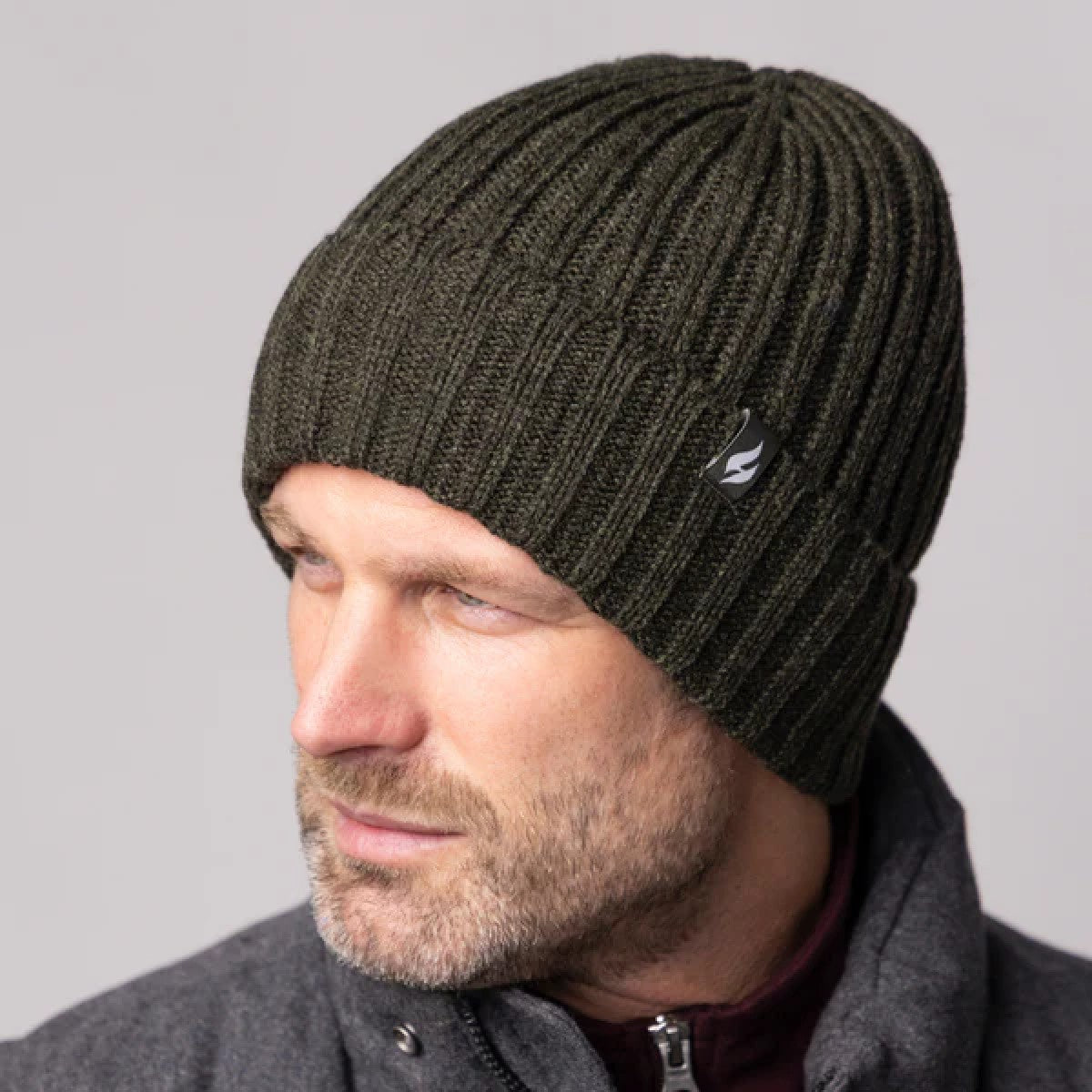 Gorro Hombre Con Vuelta Lawson Verde Musgo