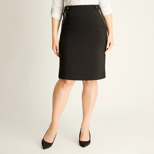 Falda Mujer Negra Midi