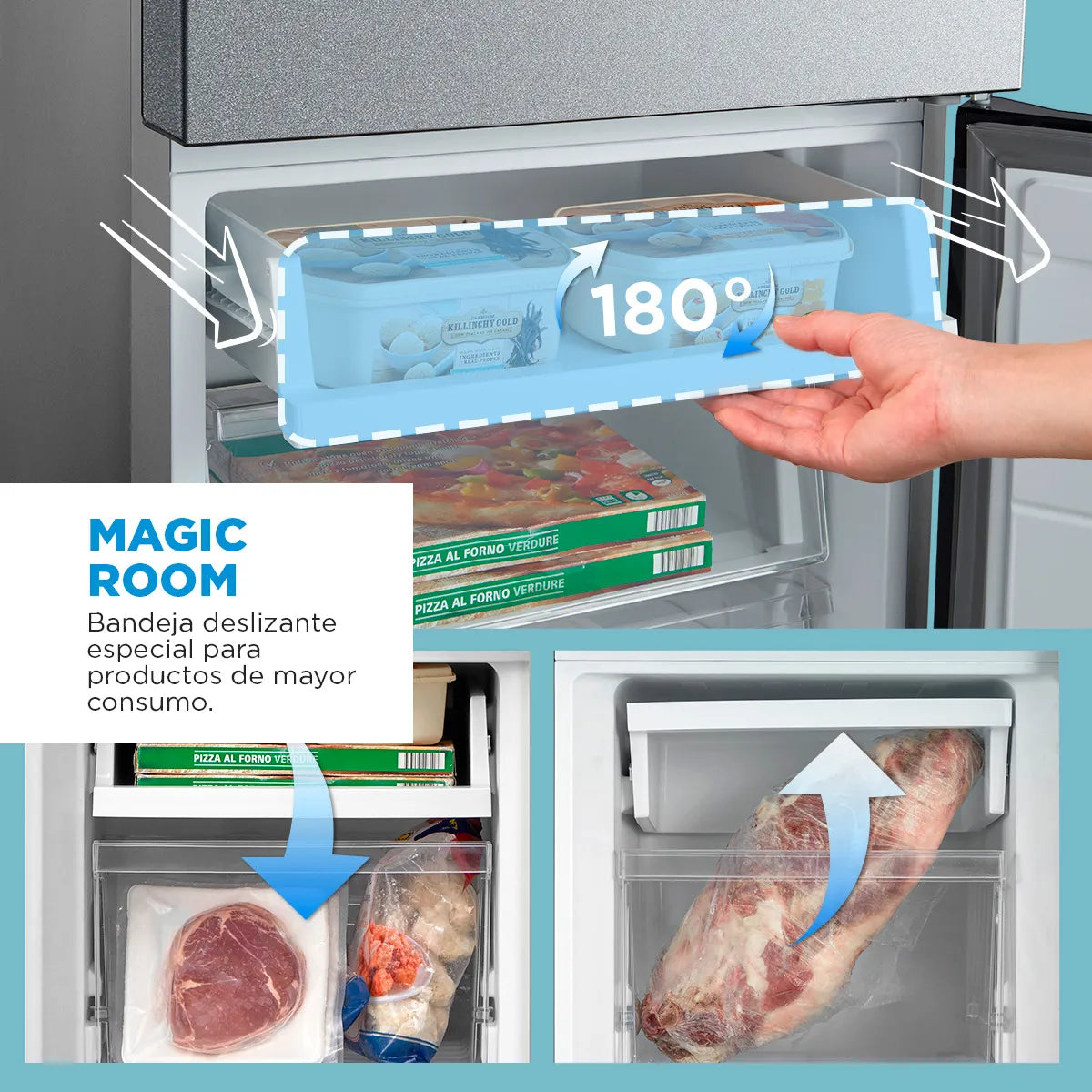 Refrigerador Bottom Freezer No Frost Light Silver 259 lts