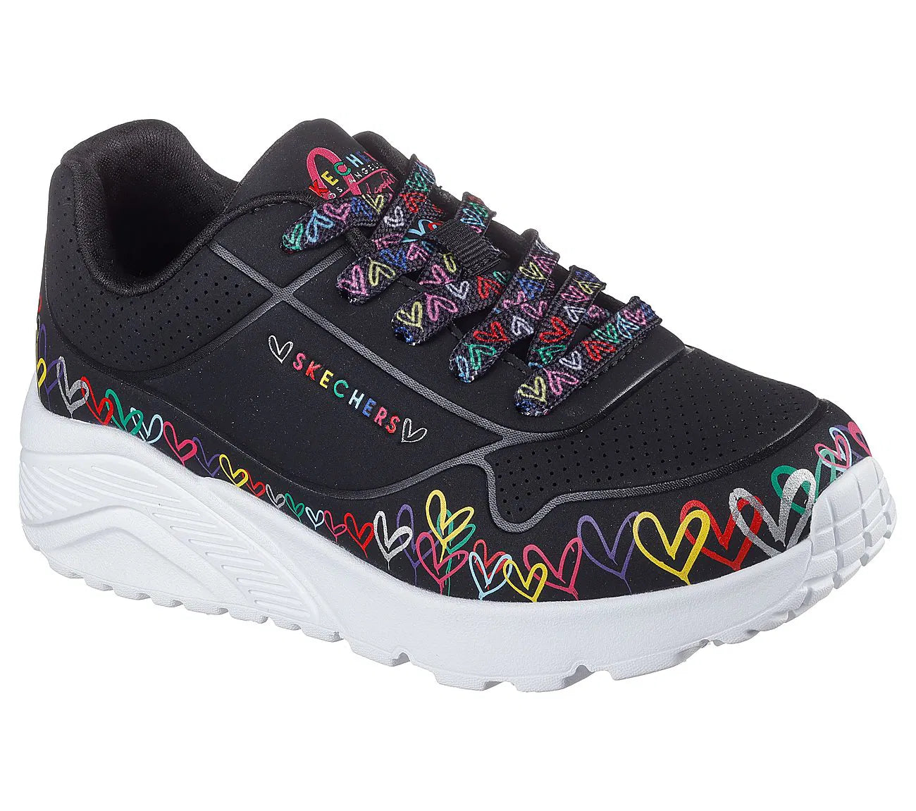 Zapatilla Niña Uno Lite Heart Daze Black
