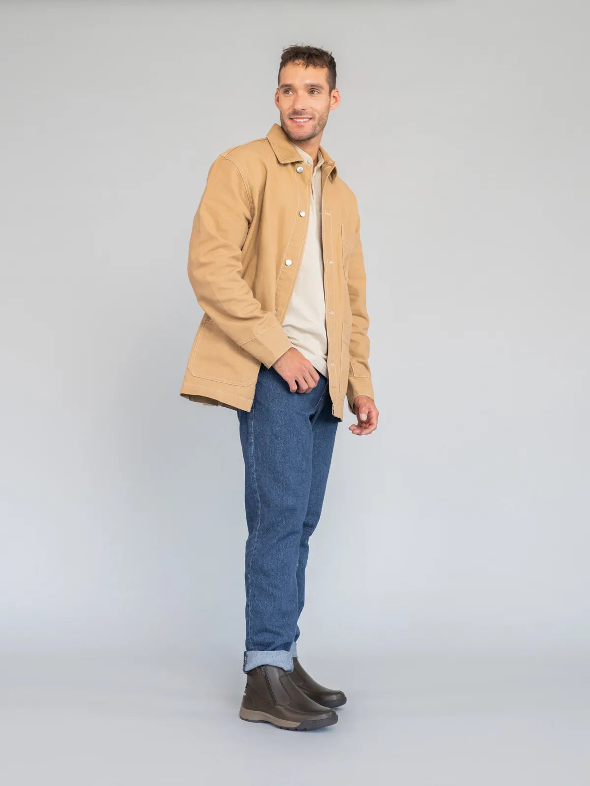 Botin Hombre Cuero Chief Café