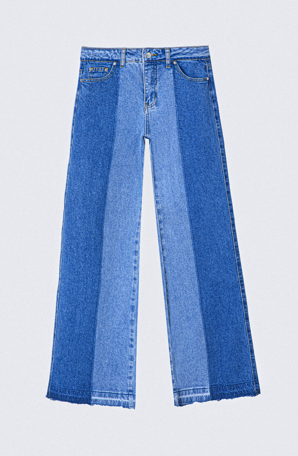 Pantalón Mujer Bicolor Blue