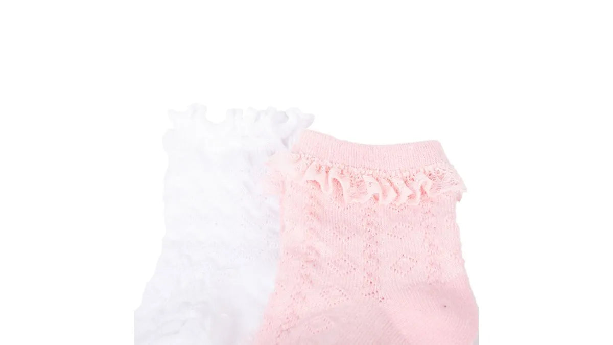 Pack 2 Calcetines Bebé Niña Algodón Lisos Surtido