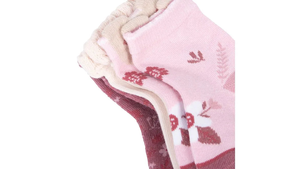 Pack 3 Calcetines Bebé Niña Algodón Flores Surtido