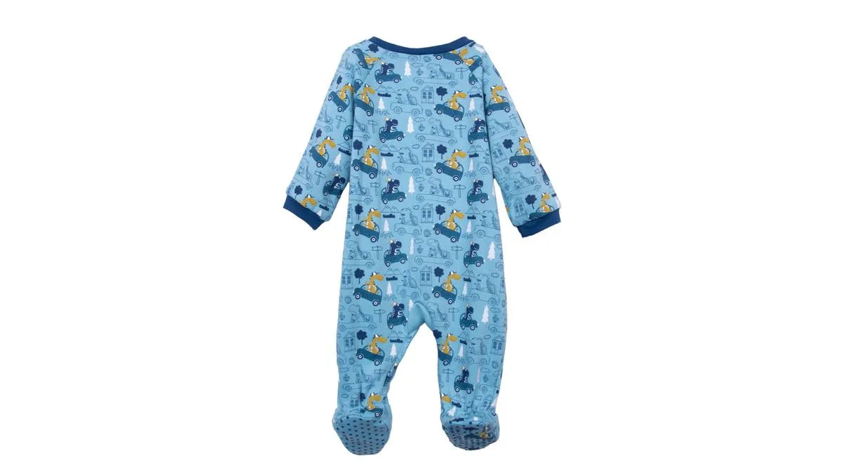 Pijama Bebé Niño Enterito Dino Brilla en la Oscuridad Azul