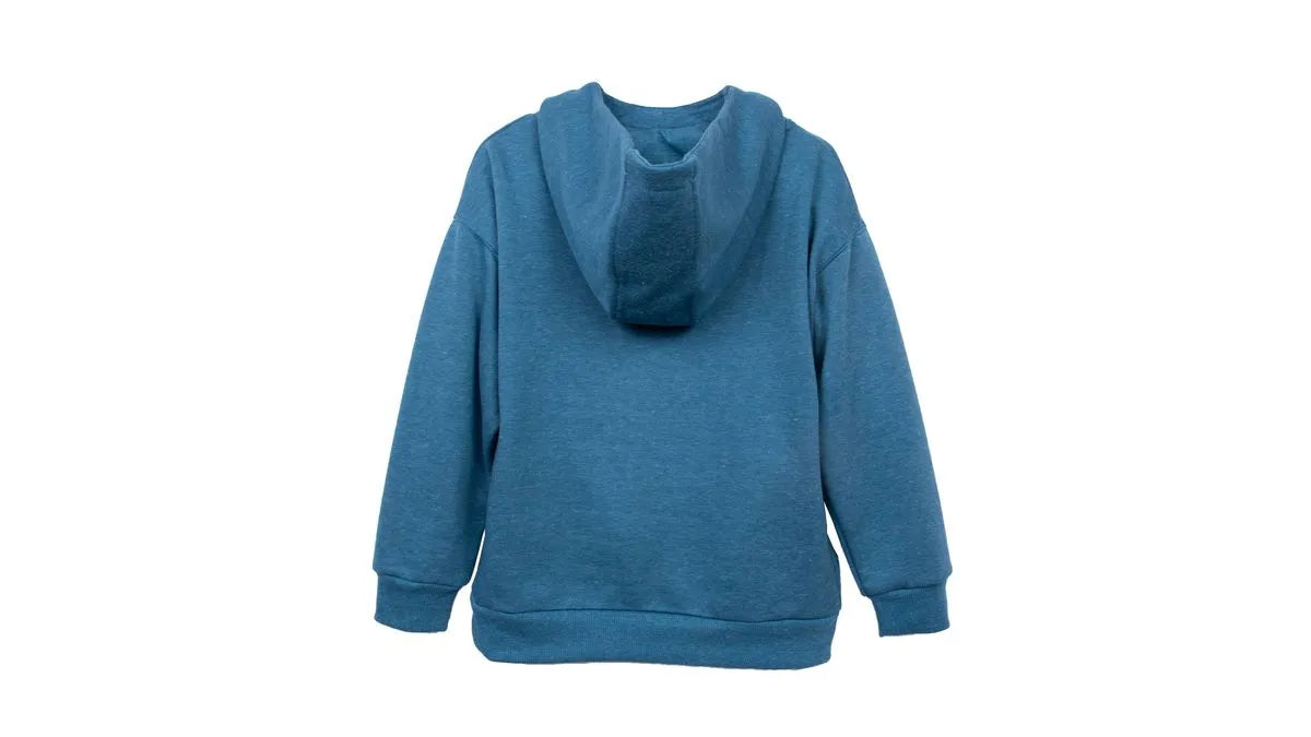 Polerón Niño Hoodie con Bordado Oso Petroleo