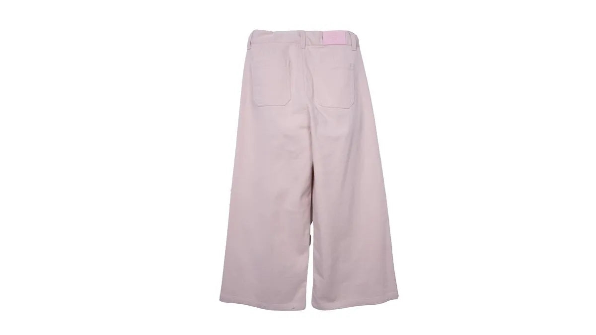 Pantalón Niña Recto Gabardina Cintura Ajustable Beige