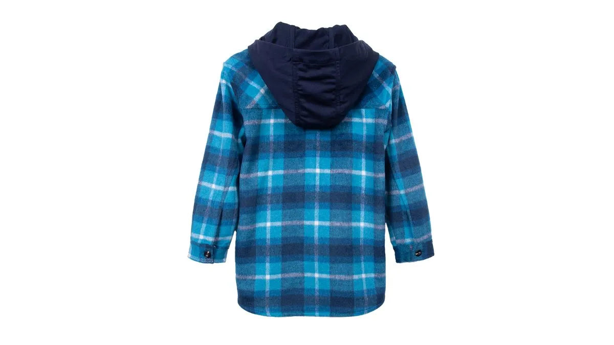 Camisa Niño Cuadrille Gorro Desmontable Azul