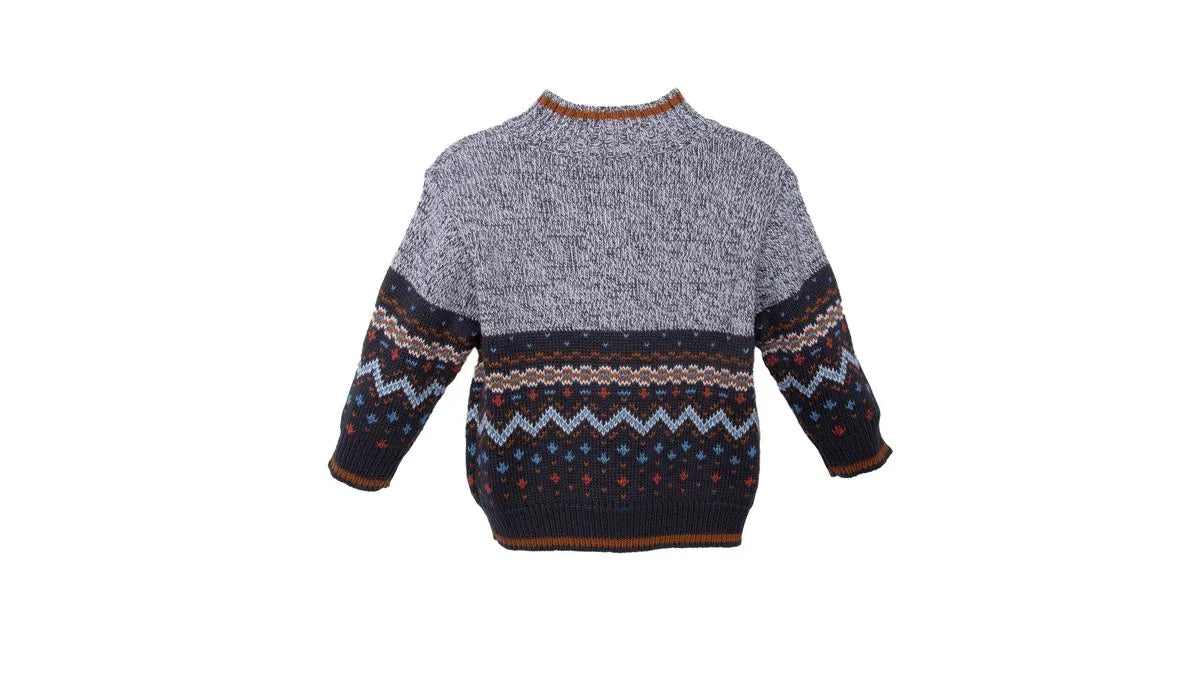 Chaleco Bebé Niño Cerrado Tejido Jacquard Marengo