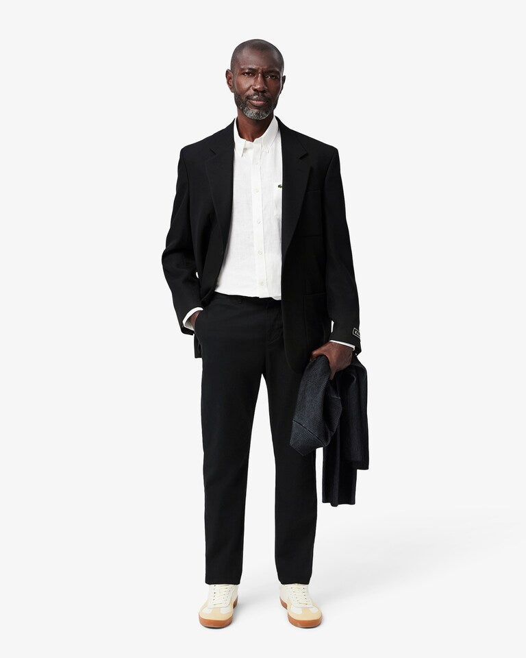 Pantalón hombre Chino de algodón de corte regular Negro Lacoste