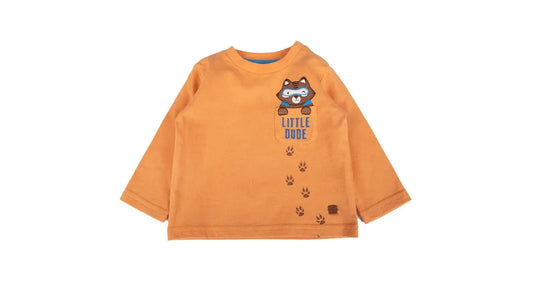 polera-bebe-niño-zorrito-naranjo-