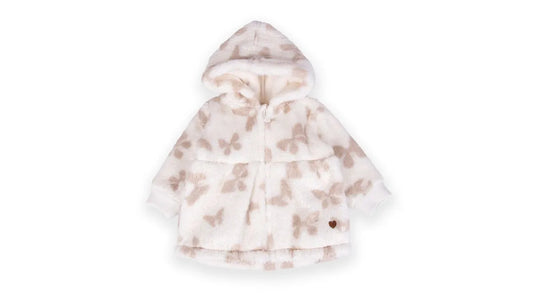 Polerón Bebe Niña Mariposas Crudo