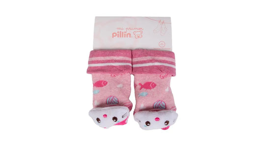 calcetines-niña-recién-nacido-rosado