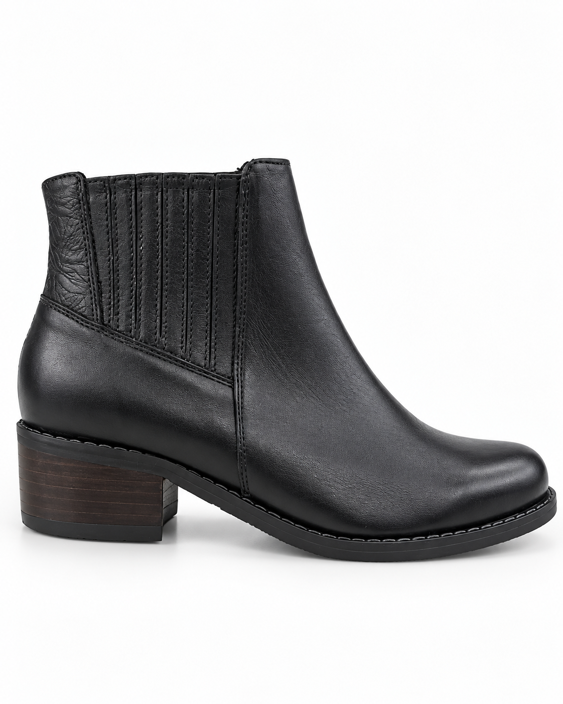 Botin Mujer Cuero Negro