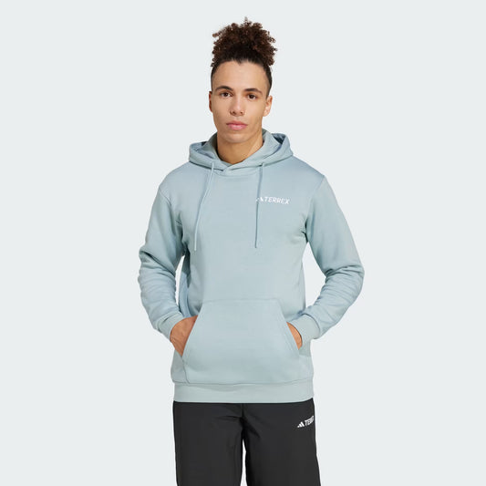 Poleron Hombre Capucha Terrex Multi Logo Pequeño Magic Grey