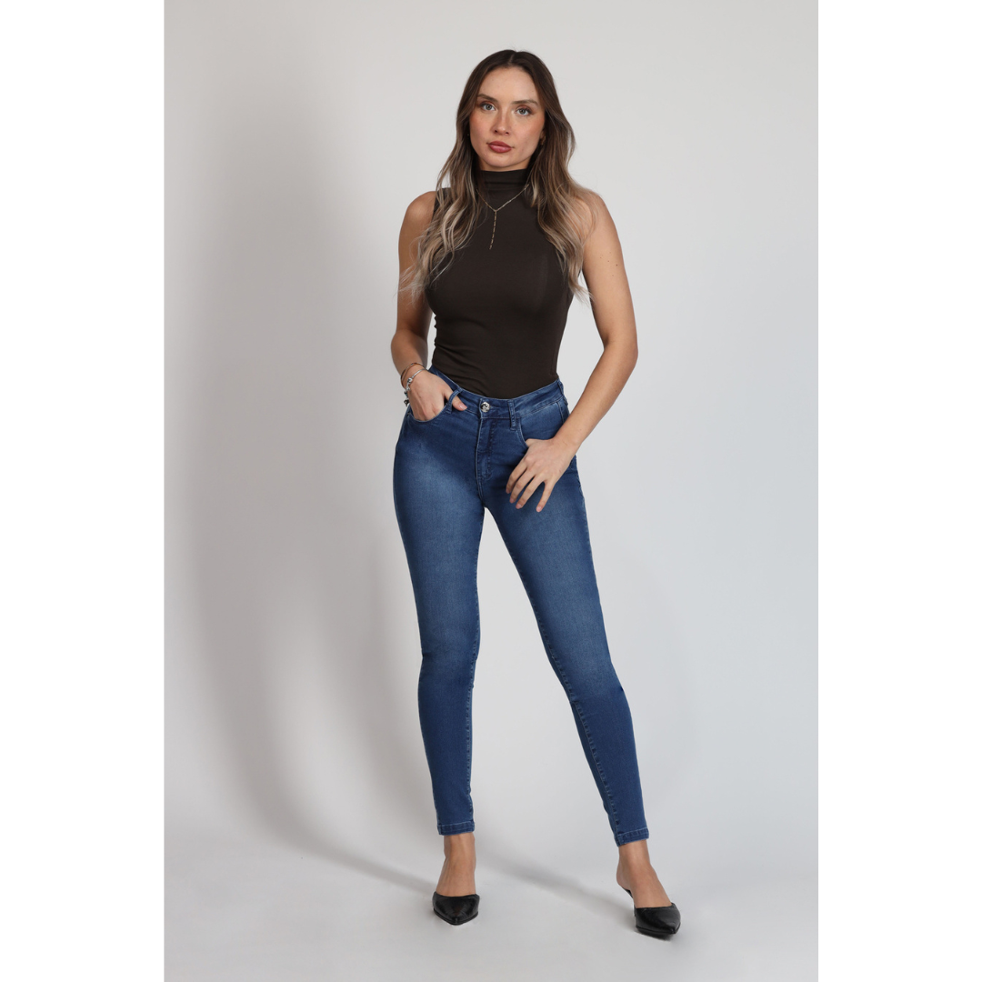 Jeans Mujer Efecto Push Up 4018 Azul