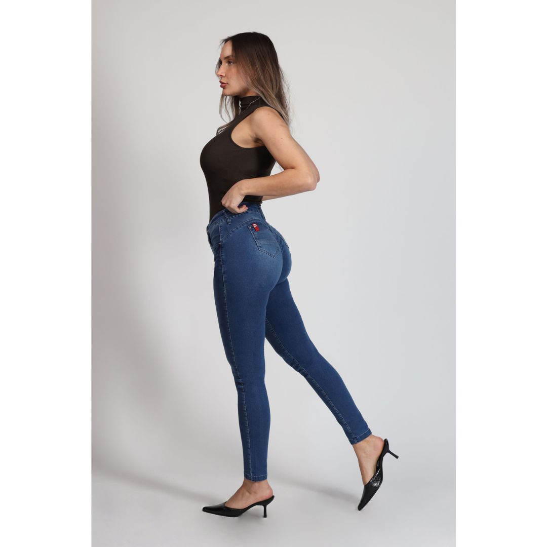 Jeans Mujer Efecto Push Up 4018 Azul