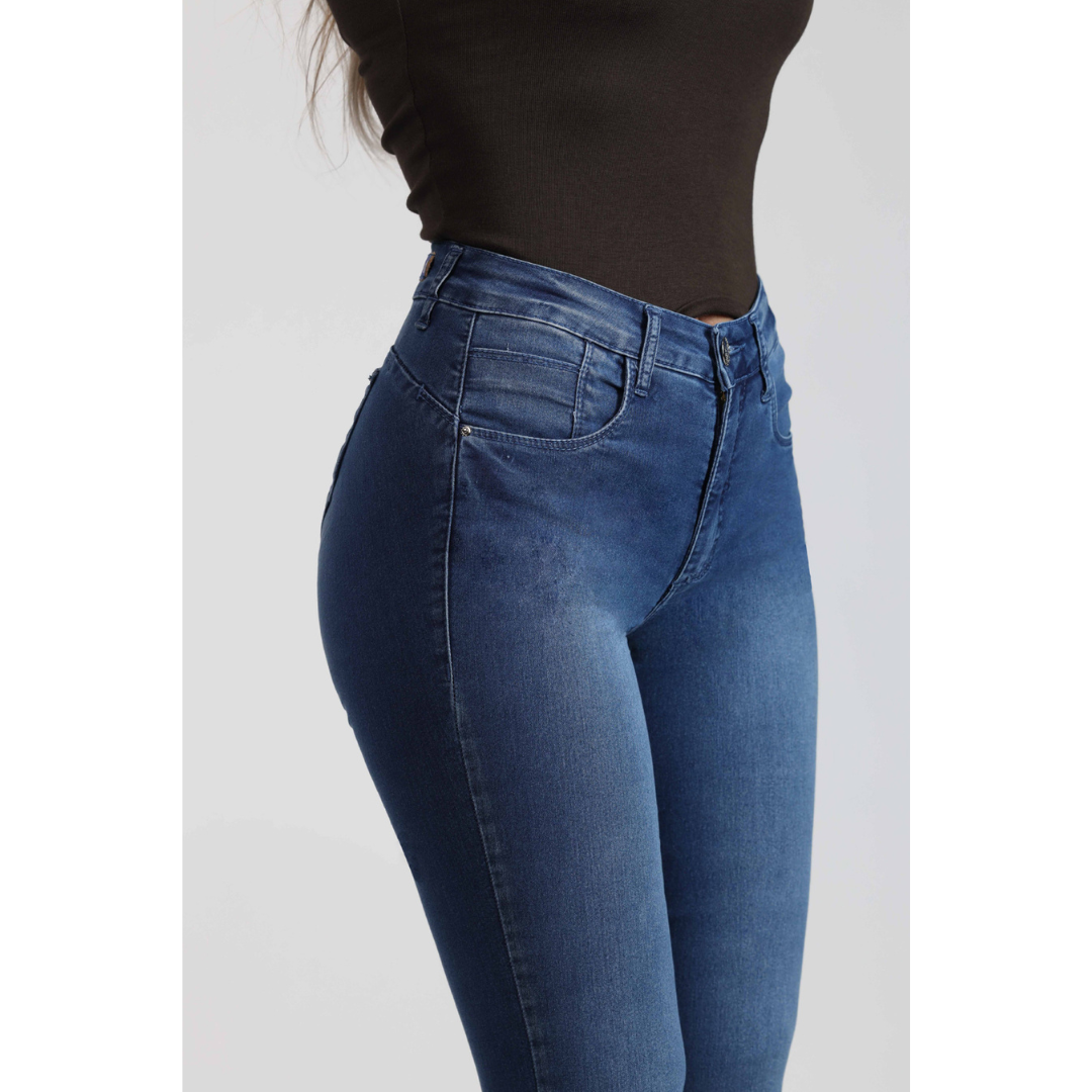 Jeans Mujer Efecto Push Up 4018 Azul