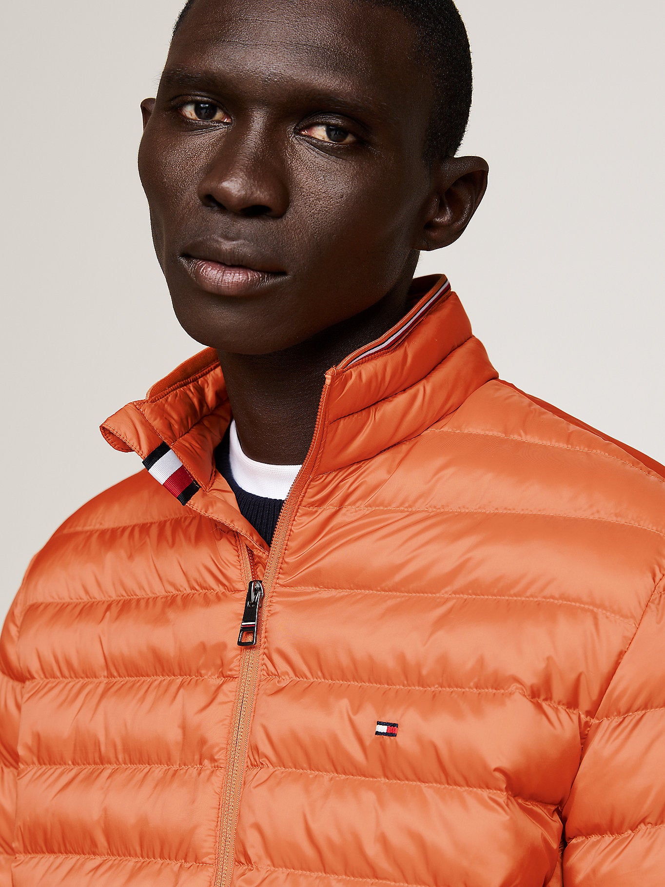 Chaqueta Hombre Acolchada Plegable Naranja