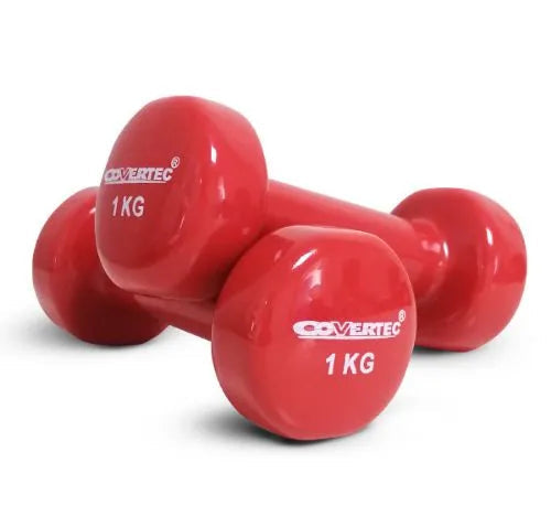 set-mancuerna-vinilo-1-kg-rojo