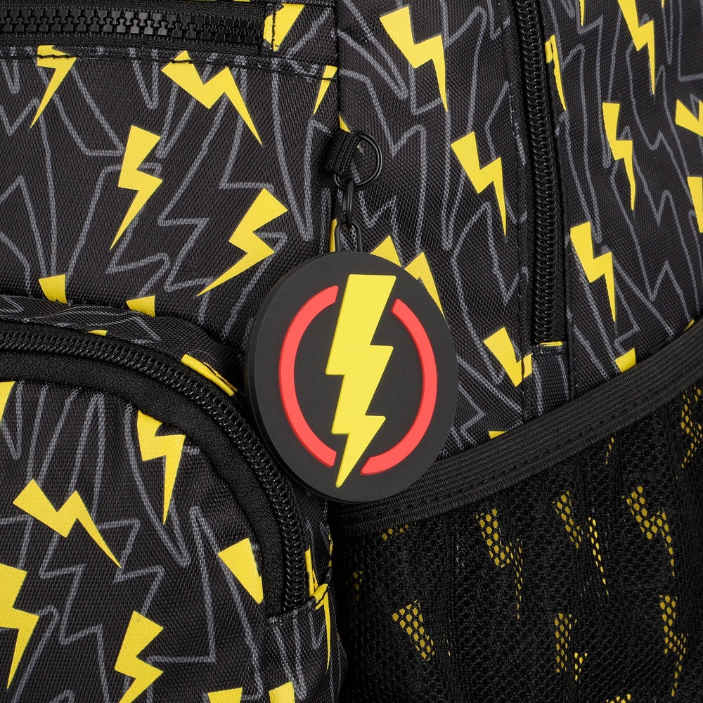 Mochila Escolar Unisex Bolt Negro-Amarillo
