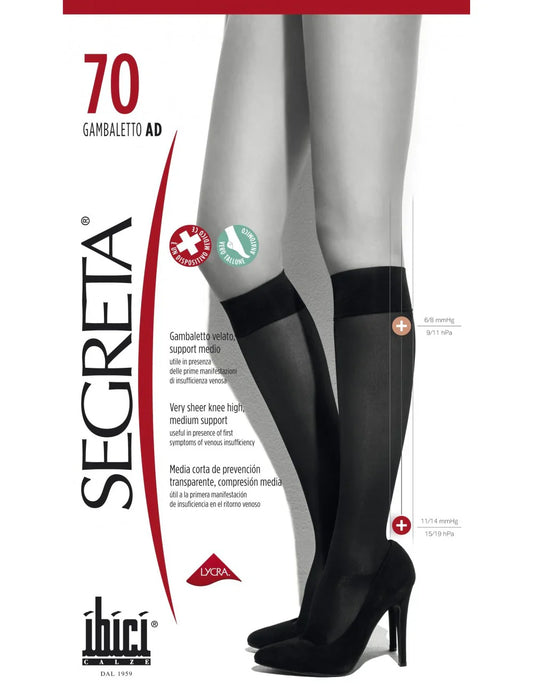 Mini Media Mujer Gambaletto Segreta 70 compresión graduada 11-14 mmhg Chamois