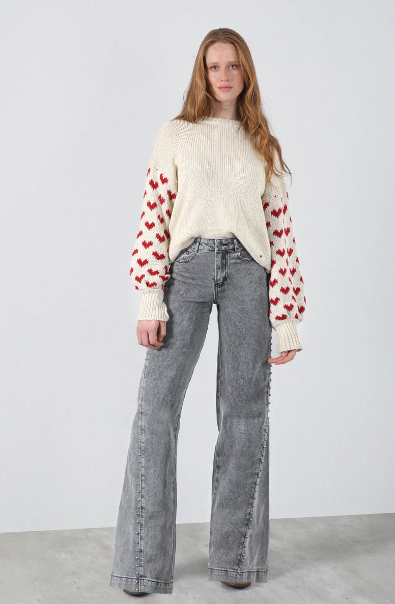 pantalón-mujer-tachas-corte-lateral-gray