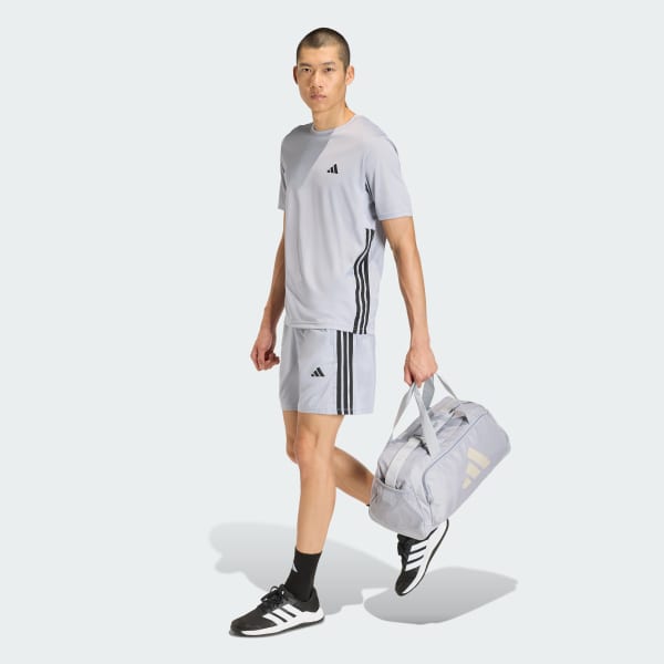 Polera Hombre Workout Essentials Base 3 Tiras Gris